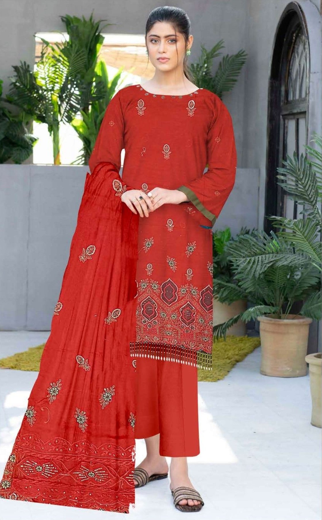 VOL 641 Elegance Bloom β 3PC Embroidered Lawn Suit