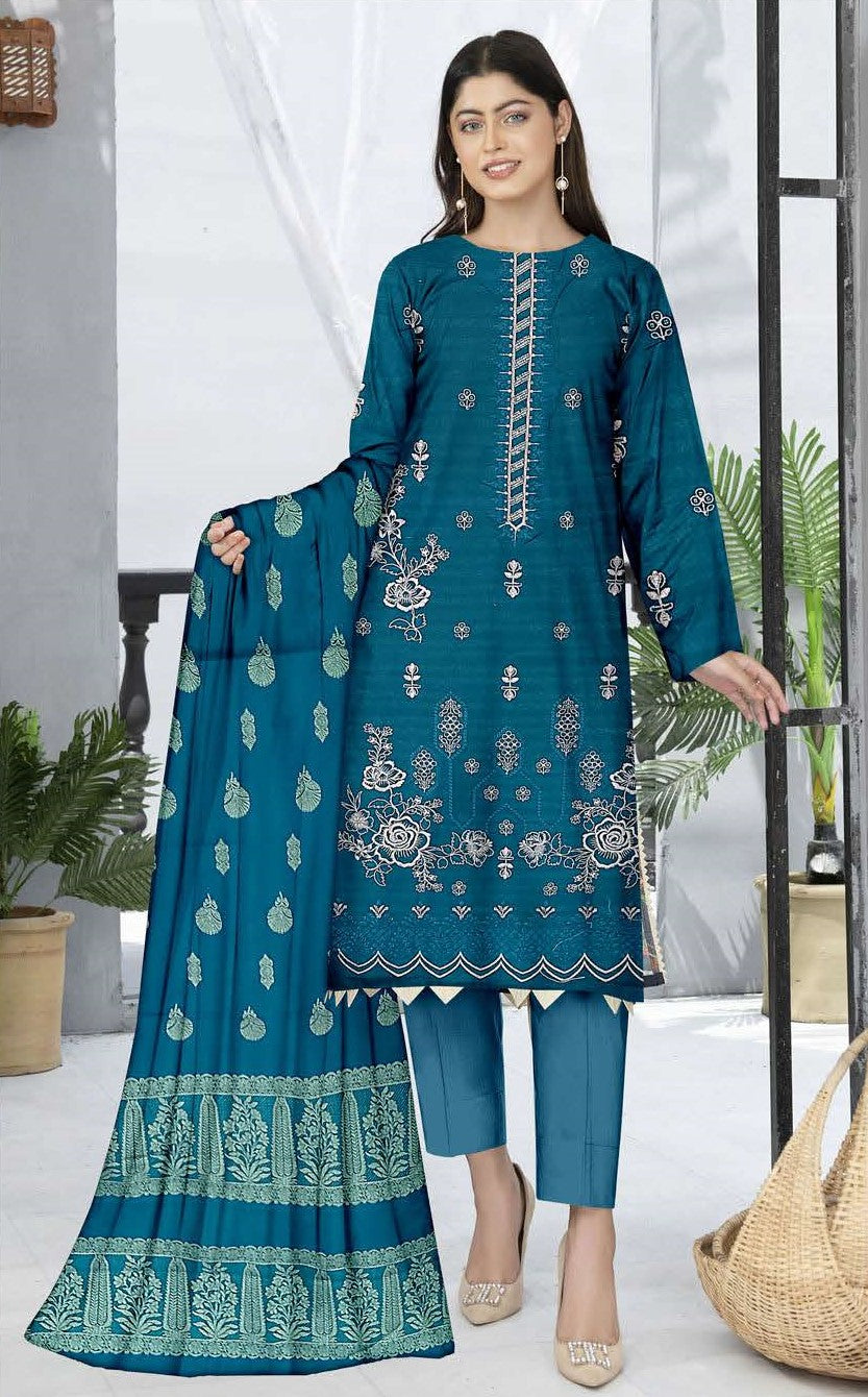 Zareen – Embroidered Bana Doria Ensemble with Brosha Shawl ZEB#578
