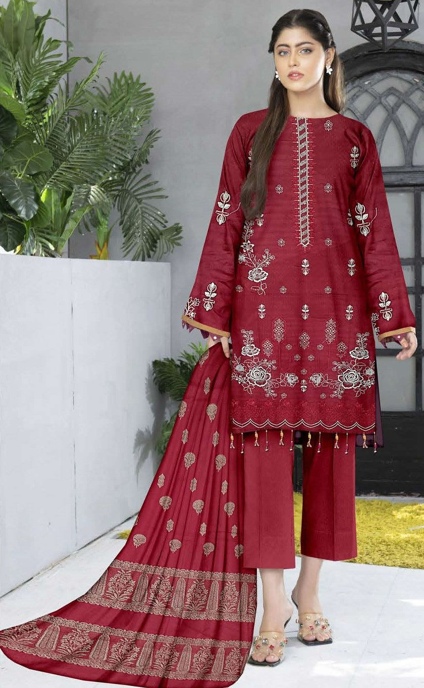 Zareen – Embroidered Bana Doria Ensemble with Brosha Shawl ZEB#578
