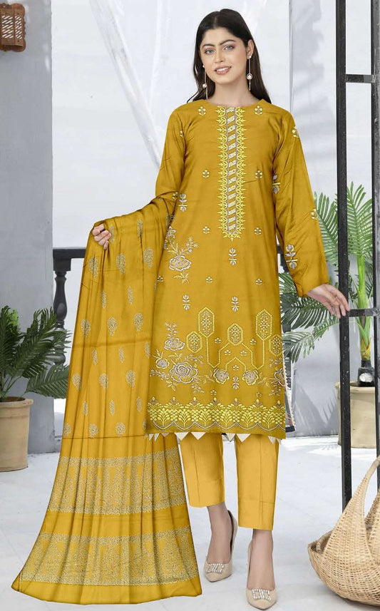 Zareen – Embroidered Bana Doria Ensemble with Brosha Shawl ZEB#578
